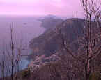 Veduta dell'intera Penisola Sorrentina da Punta Paipo