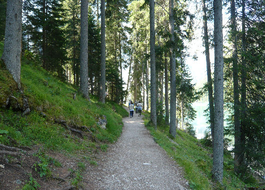Sentiero lungo il Lago di Braies