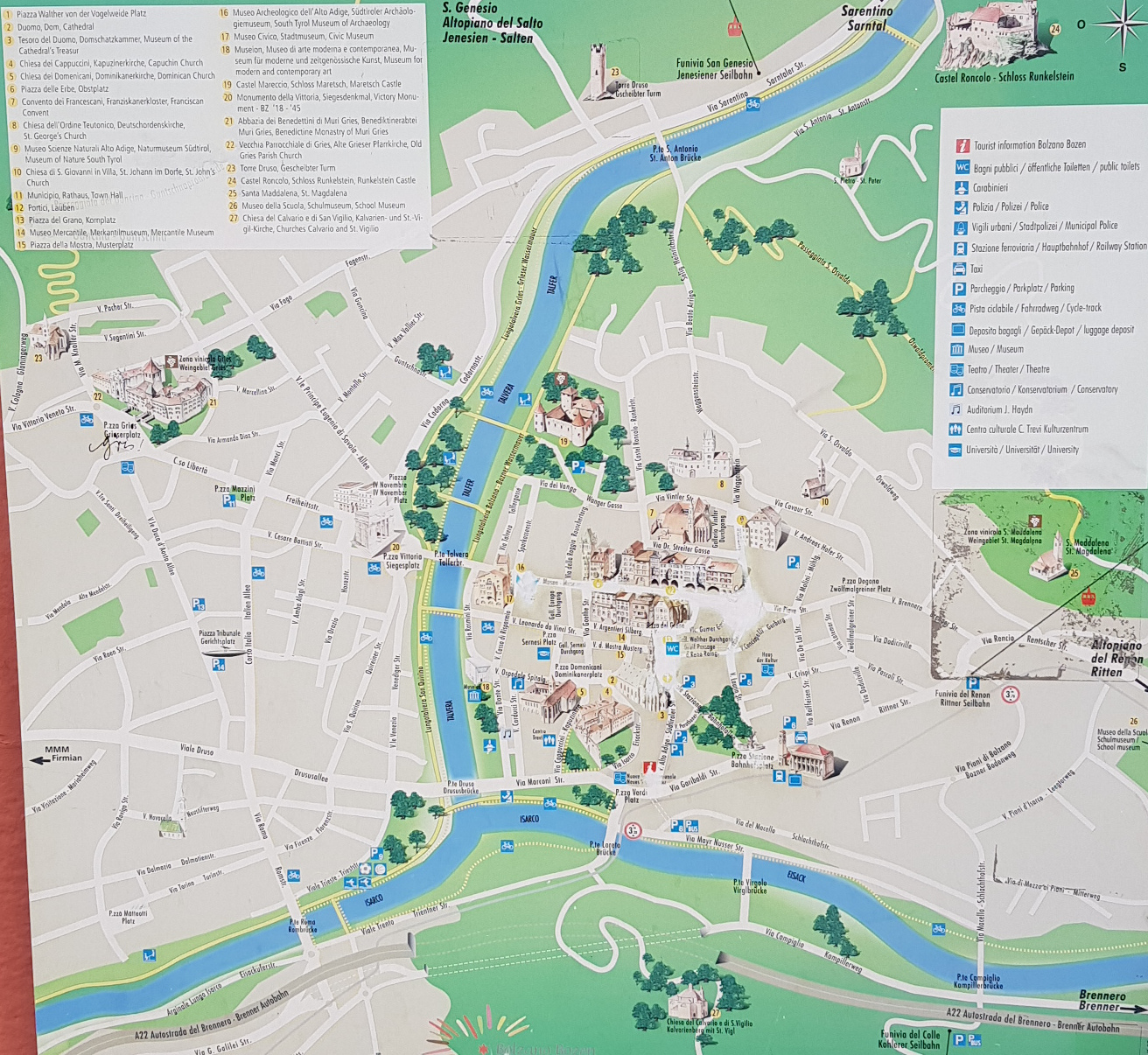 Cartina di Bolzano