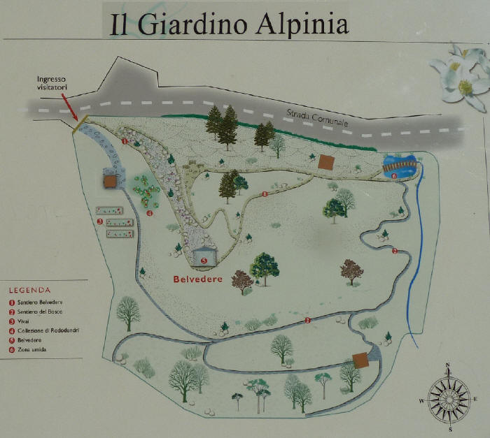 Cartina Giardino Alpinia