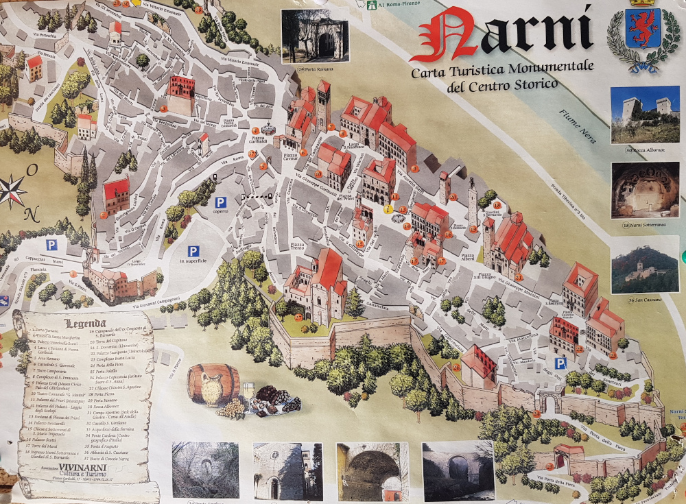 Narni cartina centro storico