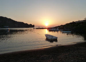 Tramonto sull'isola di Vulcano