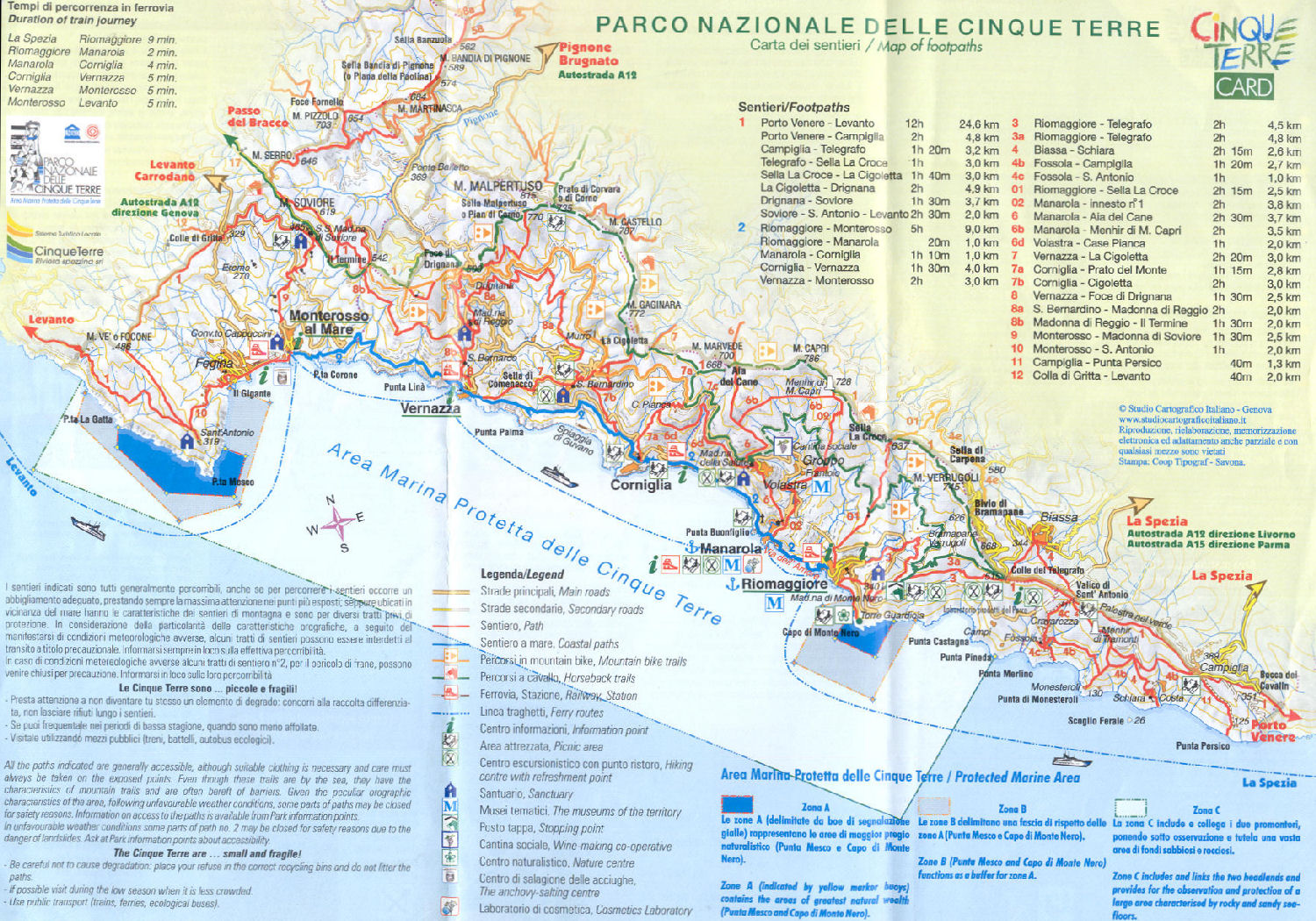 Mappa Liguria Cinque Terre Mappa Liguria Cinque Terre