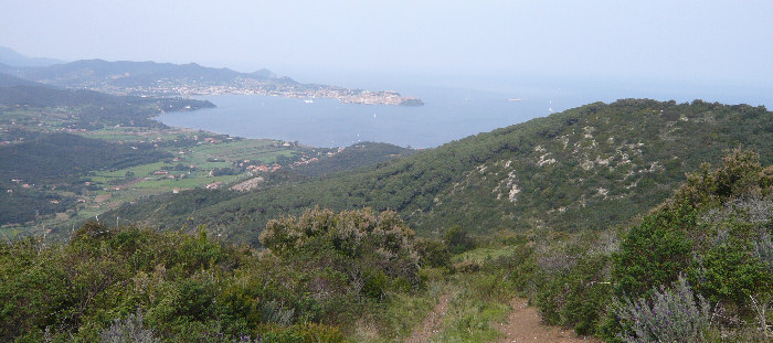 Veduta della Penisola di Portoferraio da Cima del Monte