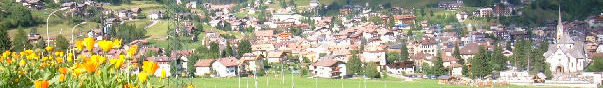Veduta di Moena nella Val di Fassa (Dolomiti)