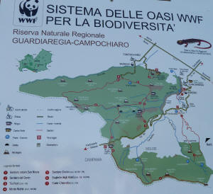 Cartina Oasi Guardiaregia-Campochiaro