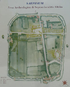 Cartina AreaArcheologica di Sepino
