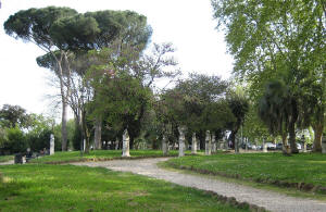 Mezzibusti di garibaldini al Gianicolo di Roma