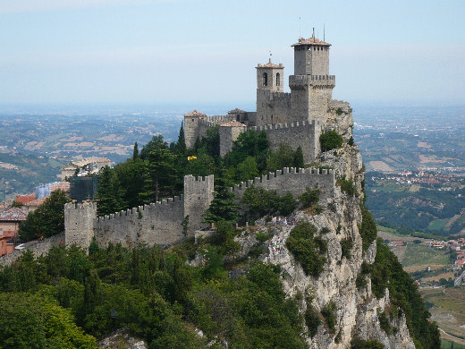 Veduta della Rocca Guaita della Repubblica di San Marino