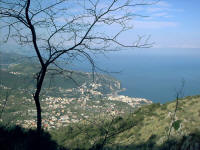 Veduta di Vico Equense da Moiano (frazione di Vico Equense)